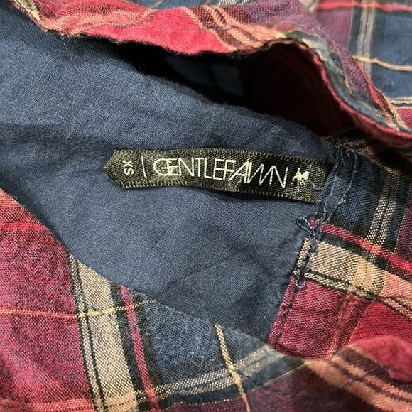 Gentle Fawn Plaid Snap Button Down Shirt Pink/Purple Size XS - Picture 7 of 11